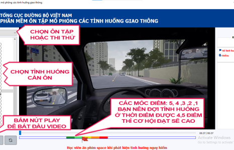 PHẦN MỀM THI THỬ 120 TÌNH HUỐNG MÔ PHỎNG